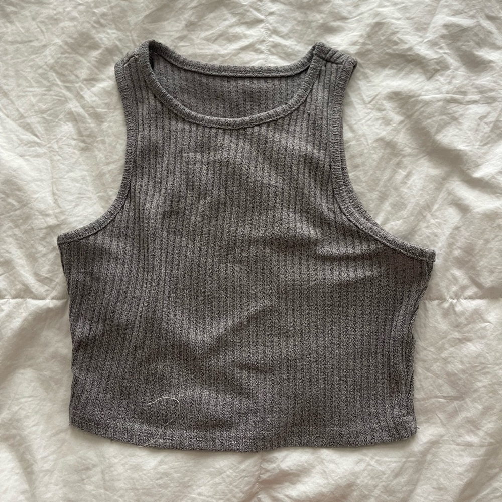 Grey tank top high neck